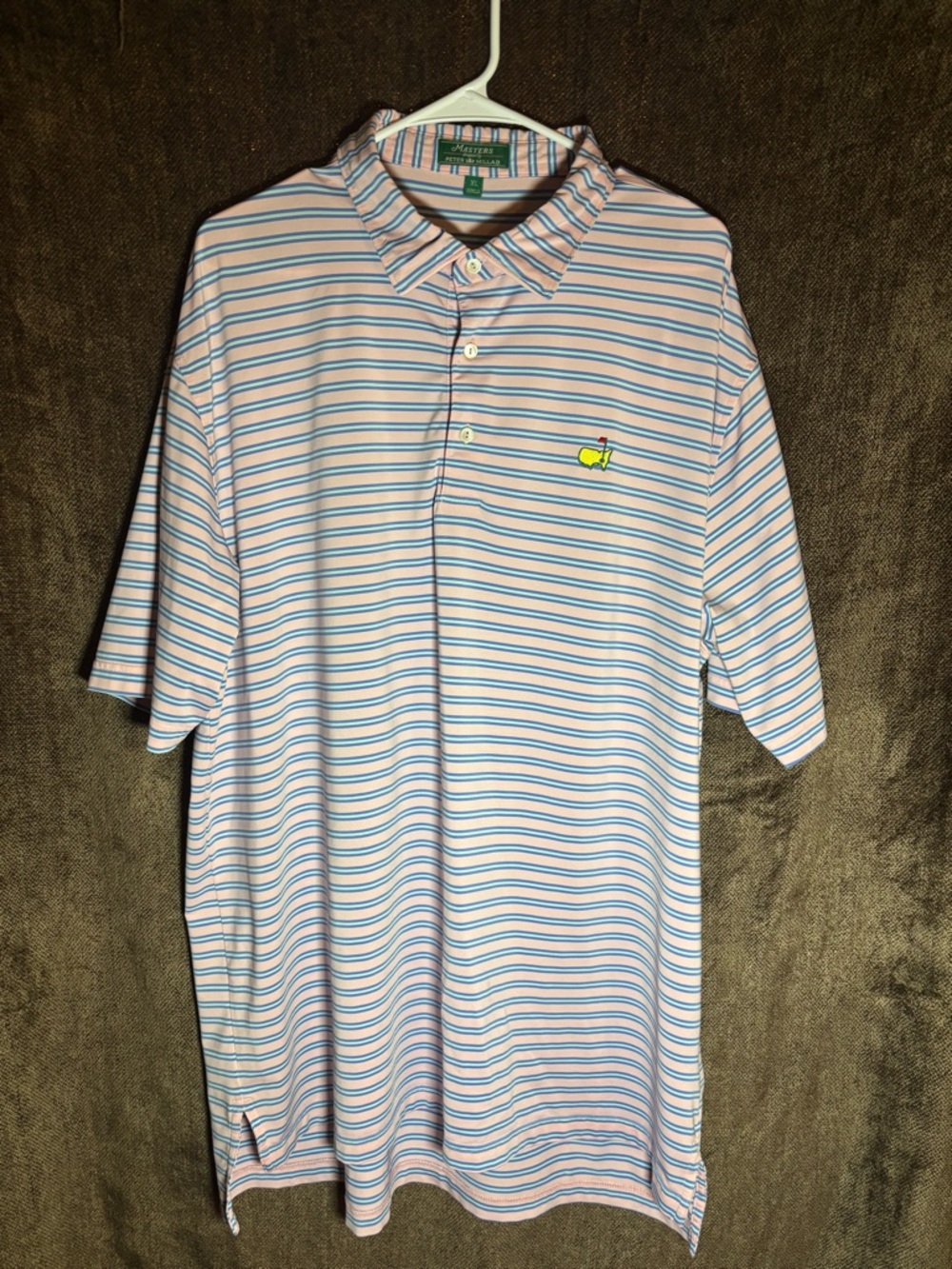 Peter Millar Men's Polo - Pink & Blue Striped